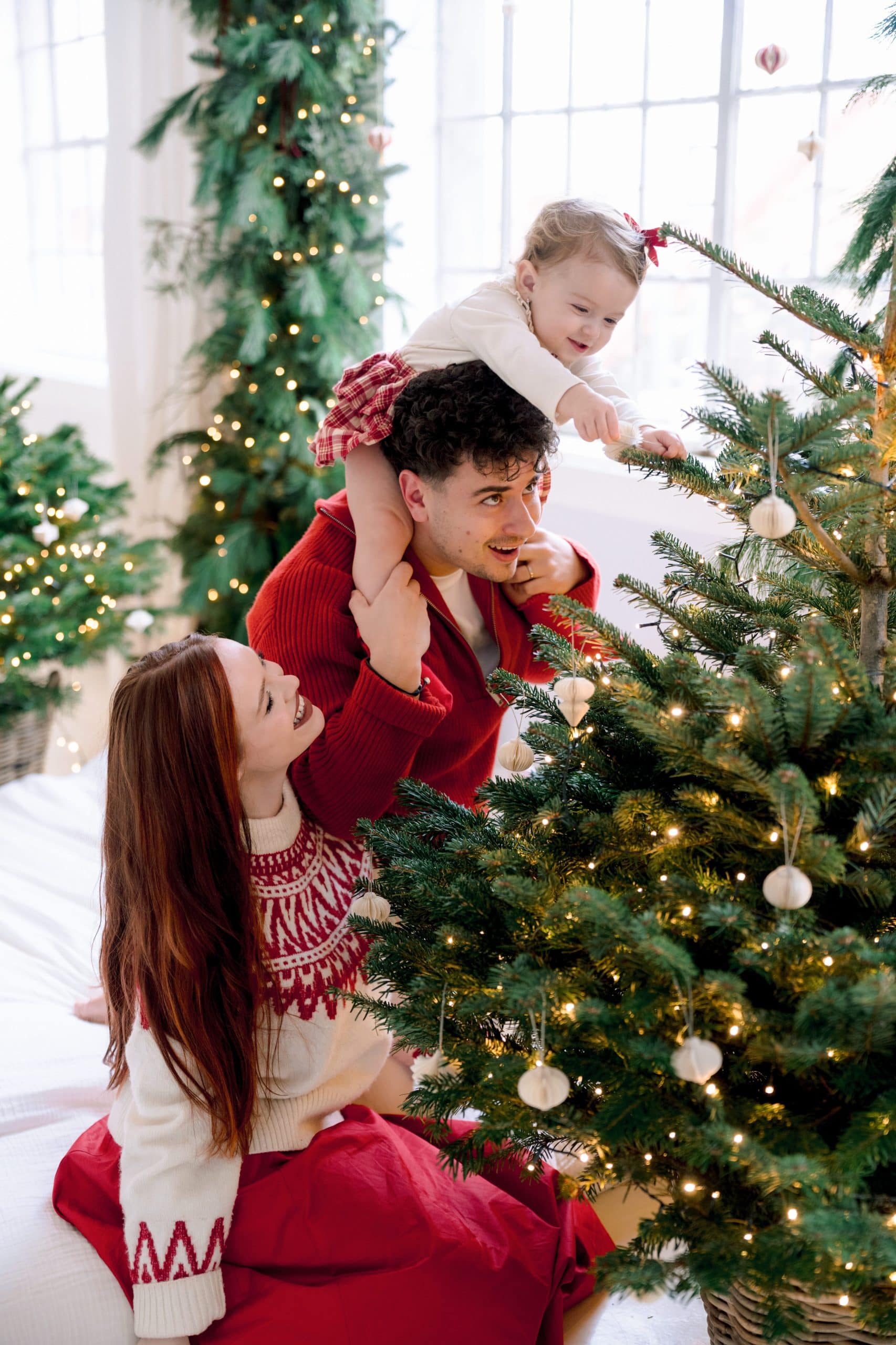 Ședință foto de Crăciun în familie: Lorena, Sebastian & Freya